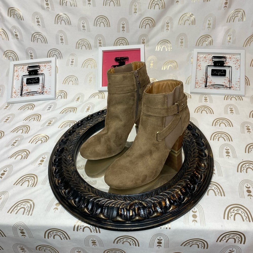 Charles Albert Taupe Ankle Booties